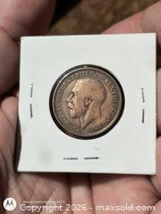 MaxSold Auction: 1914 United Kingdom Half Penny Bronze Coin - South Frontenac (Ontario, Canada) SELLER MANAGED Downsizing Online Auction - Battersea Road