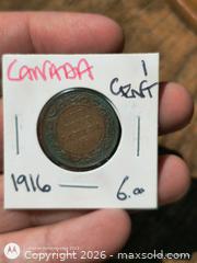 MaxSold Auction: 1916 Canada One Cent Coin (Bronze) - South Frontenac (Ontario, Canada) SELLER MANAGED Downsizing Online Auction - Battersea Road