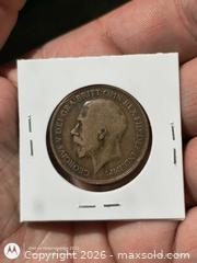 MaxSold Auction: 1917 United Kingdom One Penny Bronze Coin - South Frontenac (Ontario, Canada) SELLER MANAGED Downsizing Online Auction - Battersea Road