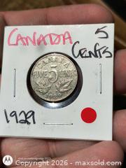 MaxSold Auction: 1929 Canada 5 Cents Coin (Nickel) - South Frontenac (Ontario, Canada) SELLER MANAGED Downsizing Online Auction - Battersea Road