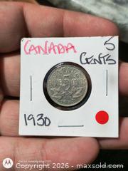 MaxSold Auction: 1930 Canada 5 Cents Coin, Silver (likely) - South Frontenac (Ontario, Canada) SELLER MANAGED Downsizing Online Auction - Battersea Road