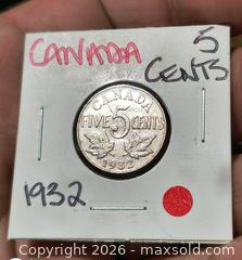 MaxSold Auction: 1932 Canada 5 Cents Coin King George V - South Frontenac (Ontario, Canada) SELLER MANAGED Downsizing Online Auction - Battersea Road