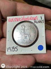 MaxSold Auction: 1935 United Kingdom One Penny - George V, Bronze - South Frontenac (Ontario, Canada) SELLER MANAGED Downsizing Online Auction - Battersea Road