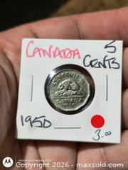 MaxSold Auction: 1950 Canada 5 Cent Coin (Nickel) - South Frontenac (Ontario, Canada) SELLER MANAGED Downsizing Online Auction - Battersea Road