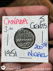 MaxSold Auction: 1951 Canada 5 Cent Coin, King George VI - South Frontenac (Ontario, Canada) SELLER MANAGED Downsizing Online Auction - Battersea Road