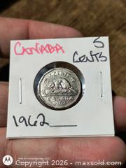 MaxSold Auction: 1962 Canada 5 Cents Nickel Coin - South Frontenac (Ontario, Canada) SELLER MANAGED Downsizing Online Auction - Battersea Road