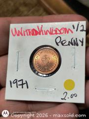 MaxSold Auction: 1971 United Kingdom 1/2 Penny (Half Penny) Bronze/Copper Coin - South Frontenac (Ontario, Canada) SELLER MANAGED Downsizing Online Auction - Battersea Road