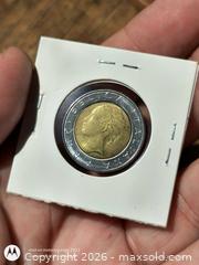 MaxSold Auction: 1982 Italy 500 Lire Bimetal Coin, Brass Center/Cupronickel - South Frontenac (Ontario, Canada) SELLER MANAGED Downsizing Online Auction - Battersea Road