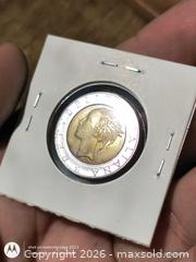 MaxSold Auction: 1982 Italy 500 Lire Bimetal Coin, Brass Center/Cupronickel - South Frontenac (Ontario, Canada) SELLER MANAGED Downsizing Online Auction - Battersea Road