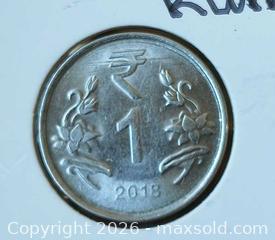 MaxSold Auction: 2018 India 1 Rupee Stainless Steel Coin - South Frontenac (Ontario, Canada) SELLER MANAGED Downsizing Online Auction - Battersea Road