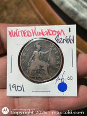 MaxSold Auction: UK 1901 Large Penny Toned Coin of England  - South Frontenac (Ontario, Canada) SELLER MANAGED Downsizing Online Auction - Battersea Road