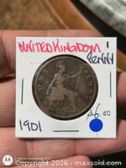MaxSold Auction: UK 1901 Large Penny Toned Coin of England  - South Frontenac (Ontario, Canada) SELLER MANAGED Downsizing Online Auction - Battersea Road