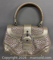 MaxSold Auction: Preloved Coach Y2K Soho Handbag & DIOR Quilted Travel Makeup Bag - Toronto (Ontario, Canada) PARTNER MANAGED Reseller Online Auction - Queen Street Wt.