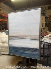 MaxSold Auction: Framed Abstract Seascape Acrylic Painting & Upholstered Armchair - Burlington (Ontario, Canada) SELLER MANAGED Estate Sale Online Auction - Aldershot