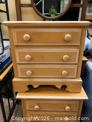 MaxSold Auction: Pair of Solid Pine Nightstands, 3-Drawer, Light Natural Finish - Burlington (Ontario, Canada) SELLER MANAGED Estate Sale Online Auction - Aldershot