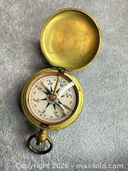 MaxSold Auction: Vintage U.S.C.E. Brass Pocket Compass - San Jose (California, USA) PARTNER MANAGED Estate Sale Online Auction - E Humboldt