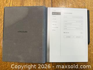 MaxSold Auction: reMarkable 2 Tablet — Black/Dark Gray, 6.57 GB - Squamish (British Columbia, Canada) SELLER MANAGED Moving Online Auction - Bills Place