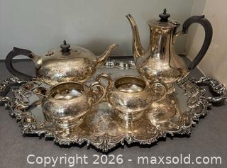 MaxSold Auction: Roden Bros. Sterling 925 Tea & Coffee Service with Tray - Toronto (Ontario, Canada) SELLER MANAGED Moving Online Auction - Cortleigh Boulevard