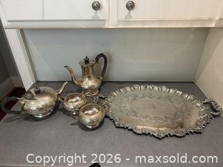 MaxSold Auction: Roden Bros. Sterling 925 Tea & Coffee Service with Tray - Toronto (Ontario, Canada) SELLER MANAGED Moving Online Auction - Cortleigh Boulevard