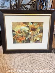 MaxSold Auction: Framed Original Watercolor Floral (Signed) Dark Wood Frame - White Rock (British Columbia, Canada) SELLER MANAGED Downsizing Online Auction - Prospect Avenue
