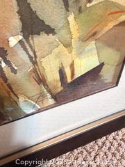 MaxSold Auction: Framed Original Watercolor Floral (Signed) Dark Wood Frame - White Rock (British Columbia, Canada) SELLER MANAGED Downsizing Online Auction - Prospect Avenue