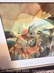 MaxSold Auction: Framed Original Watercolor Floral (Signed) Dark Wood Frame - White Rock (British Columbia, Canada) SELLER MANAGED Downsizing Online Auction - Prospect Avenue