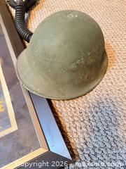 MaxSold Auction: World War II Steel Military Helmet with Vintage Gas Mask and Framed Poster - White Rock (British Columbia, Canada) SELLER MANAGED Downsizing Online Auction - Prospect Avenue