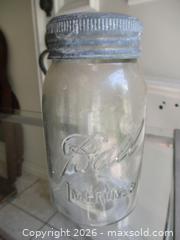 MaxSold Auction: ANTIQUE BALL IMPROVED FRUIT JAR WITH TEXTURED GLASS TOP  - Prince Edward (Ontario, Canada) PARTNER MANAGED Estate Sale Online Auction - County Road 3 