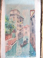 MaxSold Auction: ANTIQUE GILT FRAMED WATERCOLOR PAINTING OF A VENICE CANAL SIGNED A. ROSSI - Prince Edward (Ontario, Canada) PARTNER MANAGED Estate Sale Online Auction - County Road 3 