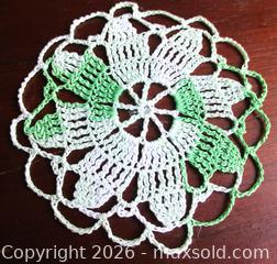 MaxSold Auction: ANTIQUE VICTORIAN HAND MADE GREEN & WHITE SET OF 3 DOILIES CROCHET  - Prince Edward (Ontario, Canada) PARTNER MANAGED Estate Sale Online Auction - County Road 3 