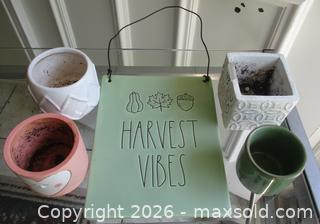 MaxSold Auction: BRAND NEW RAE DUNN HARVET VIBES PLAQUE & SUCCULENT PLANTERS - Prince Edward (Ontario, Canada) PARTNER MANAGED Estate Sale Online Auction - County Road 3 