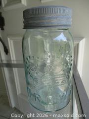 MaxSold Auction: ESTATE ANTIQUE AQUA CROWN MASON QUART JAR WITH LID - Prince Edward (Ontario, Canada) PARTNER MANAGED Estate Sale Online Auction - County Road 3 