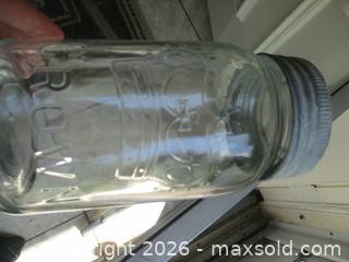 MaxSold Auction: ESTATE ANTIQUE CLEAR CROWN MASON QUART JAR WITH LID - Prince Edward (Ontario, Canada) PARTNER MANAGED Estate Sale Online Auction - County Road 3 