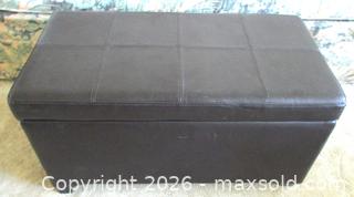 MaxSold Auction: Upholstered Hinge-Top Storage Ottoman/Bench With Padded Seat Espresso Brown - Prince Edward (Ontario, Canada) PARTNER MANAGED Estate Sale Online Auction - County Road 3 