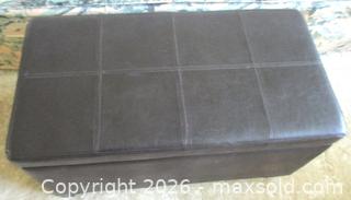 MaxSold Auction: Upholstered Hinge-Top Storage Ottoman/Bench With Padded Seat Espresso Brown - Prince Edward (Ontario, Canada) PARTNER MANAGED Estate Sale Online Auction - County Road 3 