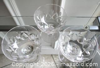 MaxSold Auction: VINTAGE ESTATE SET OF THREE STUART CRYSTAL CHAMPAGNE COUPE GLASSES  - Prince Edward (Ontario, Canada) PARTNER MANAGED Estate Sale Online Auction - County Road 3 