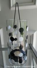 MaxSold Auction: WHITE & BLACK POLKA DOT GLASS HURRICANE STYLE VOTIVE CANDLE HOLDER - Prince Edward (Ontario, Canada) PARTNER MANAGED Estate Sale Online Auction - County Road 3 