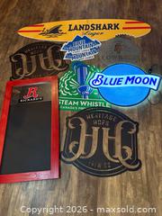 MaxSold Auction: Assortment of Bar Signs  - Owen Sound (Ontario, Canada) SELLER MANAGED Commercial Liquidation Online Auction - 2nd Avenue East