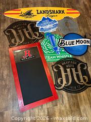 MaxSold Auction: Assortment of Bar Signs  - Owen Sound (Ontario, Canada) SELLER MANAGED Commercial Liquidation Online Auction - 2nd Avenue East