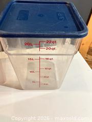 MaxSold Auction: Cambro 22 Quart Food Storage Containers  - Owen Sound (Ontario, Canada) SELLER MANAGED Commercial Liquidation Online Auction - 2nd Avenue East