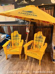 MaxSold Auction: Landshark Foldable Summer Chairs With Matching Patio Umbrella - Owen Sound (Ontario, Canada) SELLER MANAGED Commercial Liquidation Online Auction - 2nd Avenue East