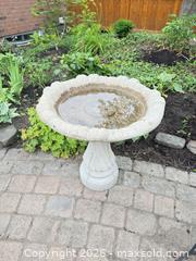 MaxSold Auction: Large Concrete / Cast Stone Bird Bath, 3 ft Tall - Ottawa (Ontario, Canada) SELLER MANAGED Downsizing Online Auction - Nighthawk Crescent