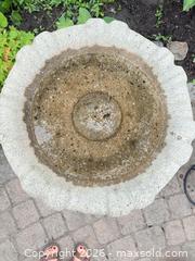 MaxSold Auction: Large Concrete / Cast Stone Bird Bath, 3 ft Tall - Ottawa (Ontario, Canada) SELLER MANAGED Downsizing Online Auction - Nighthawk Crescent