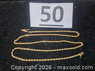 MaxSold Auction: 14 Kt Gold Necklace - Phoenixville (Pennsylvania, USA) SELLER MANAGED Charity/Fundraising Online Auction - Church Street
