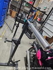 MaxSold Auction: 7 ft Olympic Chrome Barbell with Adjustable Squat/Press Stand - Toronto (Ontario, Canada) PARTNER MANAGED Reseller Online Auction - Coldwater Road