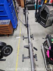 MaxSold Auction: 7 ft Olympic Chrome Barbell with Adjustable Squat/Press Stand - Toronto (Ontario, Canada) PARTNER MANAGED Reseller Online Auction - Coldwater Road