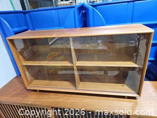 MaxSold Auction: Mid-Century Teak Credenza Sideboard with Hutch & Sliding Doors - Toronto (Ontario, Canada) PARTNER MANAGED Reseller Online Auction - Coldwater Road