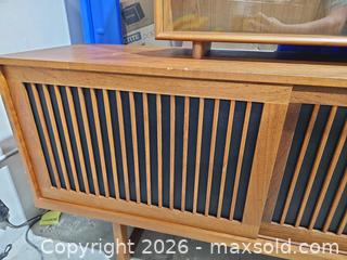 MaxSold Auction: Mid-Century Teak Credenza Sideboard with Hutch & Sliding Doors - Toronto (Ontario, Canada) PARTNER MANAGED Reseller Online Auction - Coldwater Road