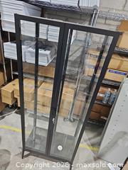MaxSold Auction: Tall Black Metal & Glass Curio Display Cabinet with Locking Doors - Toronto (Ontario, Canada) PARTNER MANAGED Reseller Online Auction - Coldwater Road
