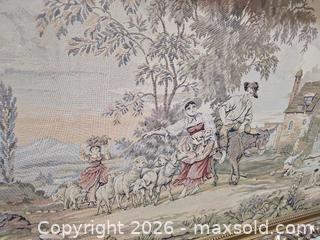 MaxSold Auction: Vintage ARAZZO Italian Woven Tapestry, Pastoral Scene, 72 x 165 cm - Toronto (Ontario, Canada) PARTNER MANAGED Reseller Online Auction - Coldwater Road